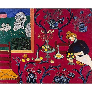 Henri Matisse, Harmony in Red (La Chambre rouge: La Desserte - Harmonie rouge)
1908-1909, Oil on canvas